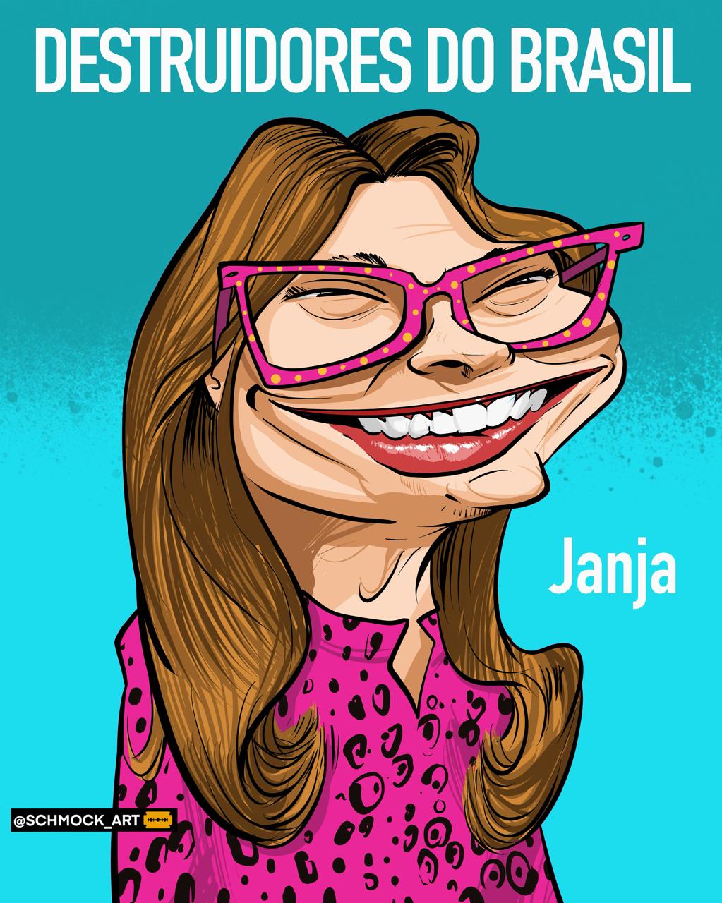 Caricatura de Janja por Schmock