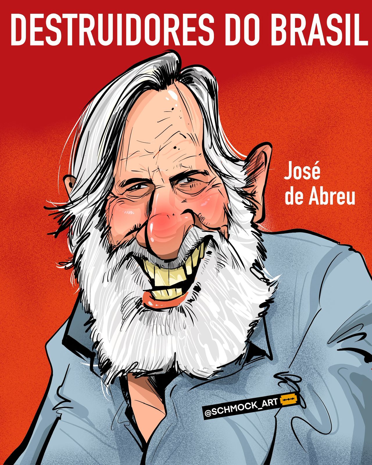 Caricatura de José de Abreu por Schmock